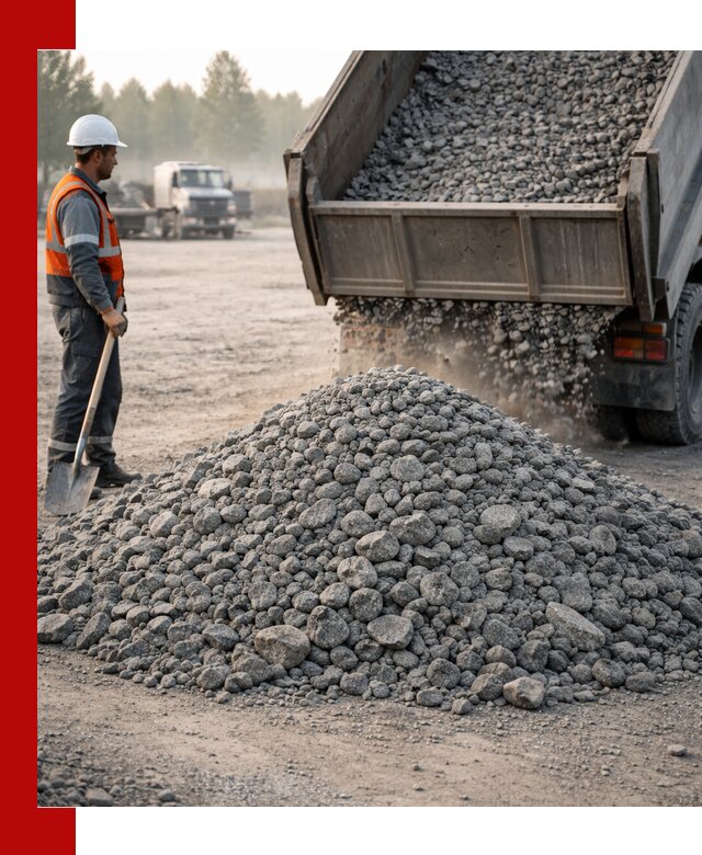 Гранитный щебень фракции 100–201 для строительства в Армавире