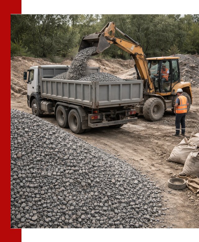 Доставка гравийного щебня в Армавире оптом и в розницу