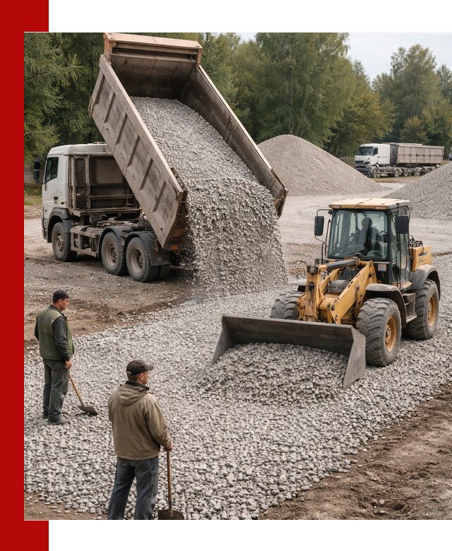 Купить гравийный щебень фракция 20-40 в Армавире с доставкой