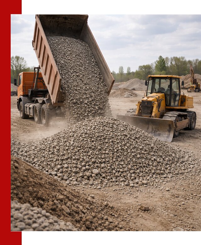 Доставка гравийного щебня фракции 40-70 в Армавире