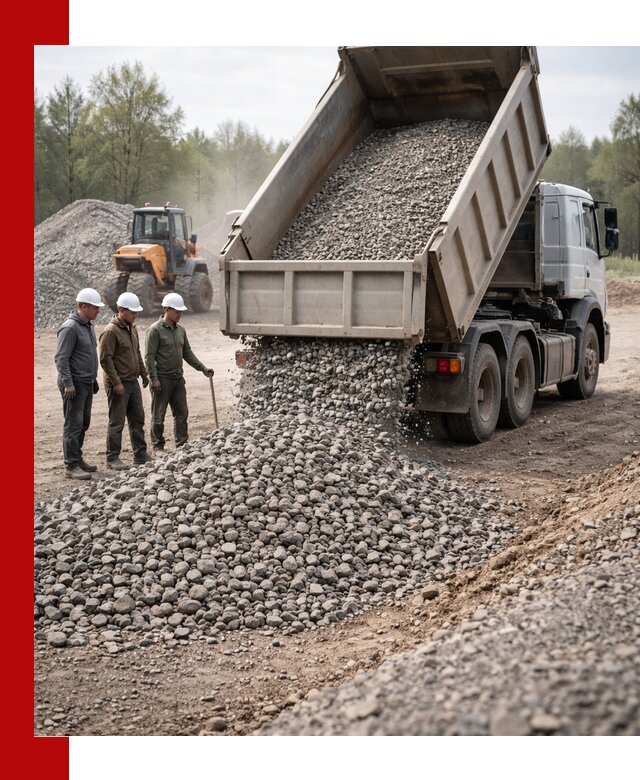 Доставка гравийного щебня фракции 70-120 в Армавире