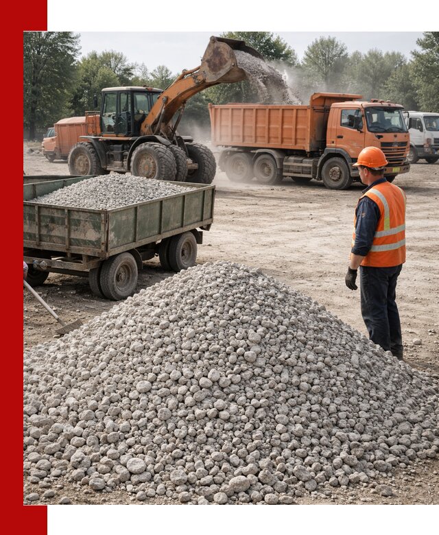 Доставка известнякового щебня фракция 20–40 в Армавире