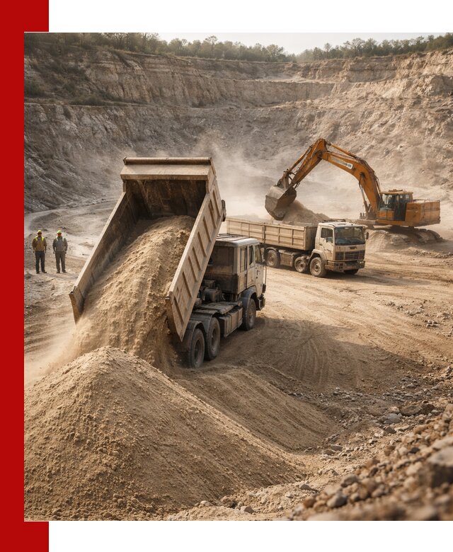 Карьерный песок навалом с доставкой в Армавире