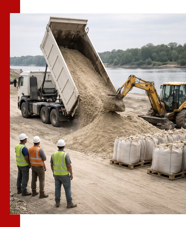 Доставка речного песка в Армавире самосвалами и погрузкой