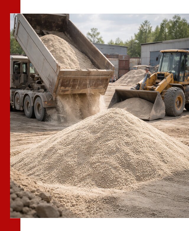 Кварцевый песок с доставкой в Армавире для строительных работ