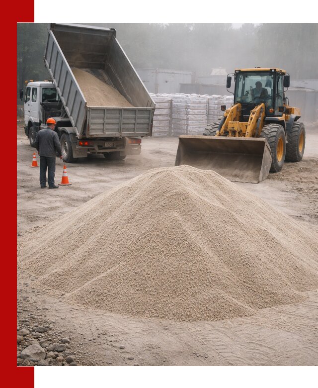 Кварцевый песок фракция 0–8 для стройработ в Армавире