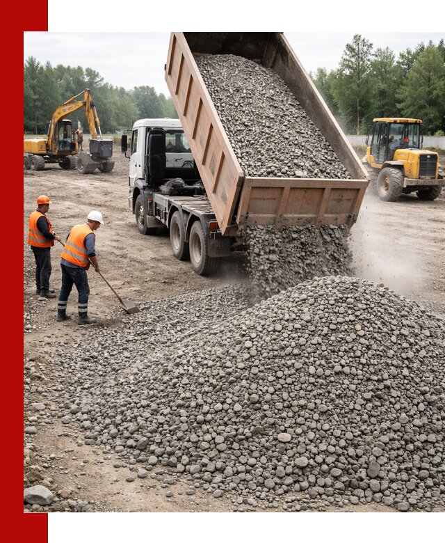 Доставка гравия фракции 40-70 в Армавире оптом и в розницу