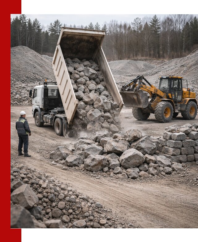 Доставка и продажа бутового гранитного камня в Армавире