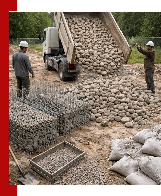 Камень для габионов фракция 70–151 в Армавире