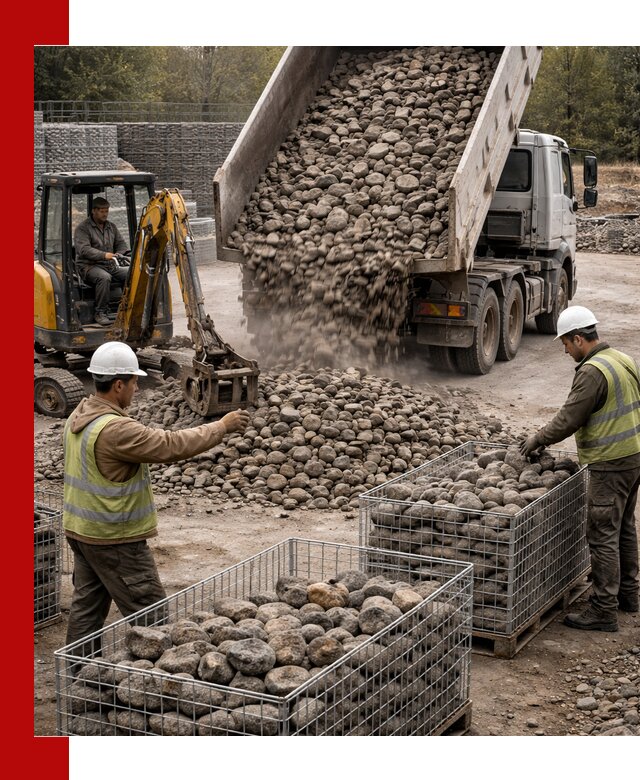 Камень для габионов фракция 100–201 в Армавире