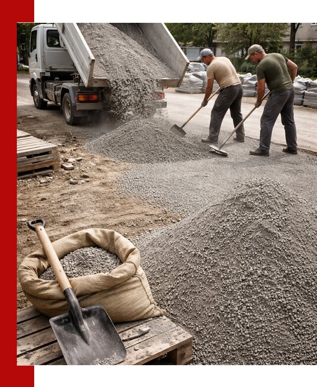 Отсев для тротуарной плитки в Армавире — доставка и укладка