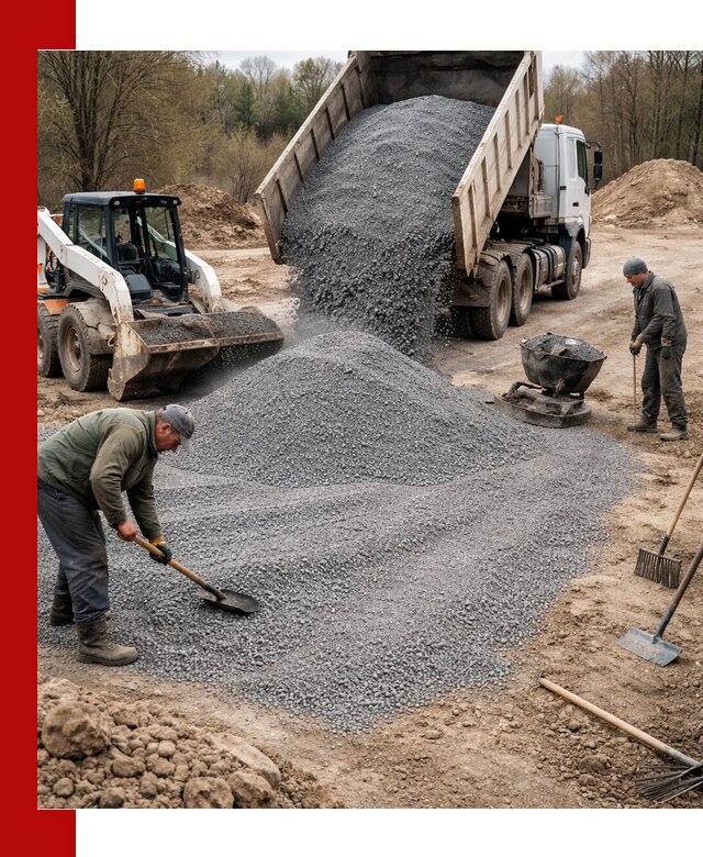 Отсев для подсыпки в Армавире — доставка и подсыпка на участок