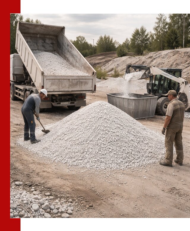 Доставка и продажа белой мраморной крошки в Армавире