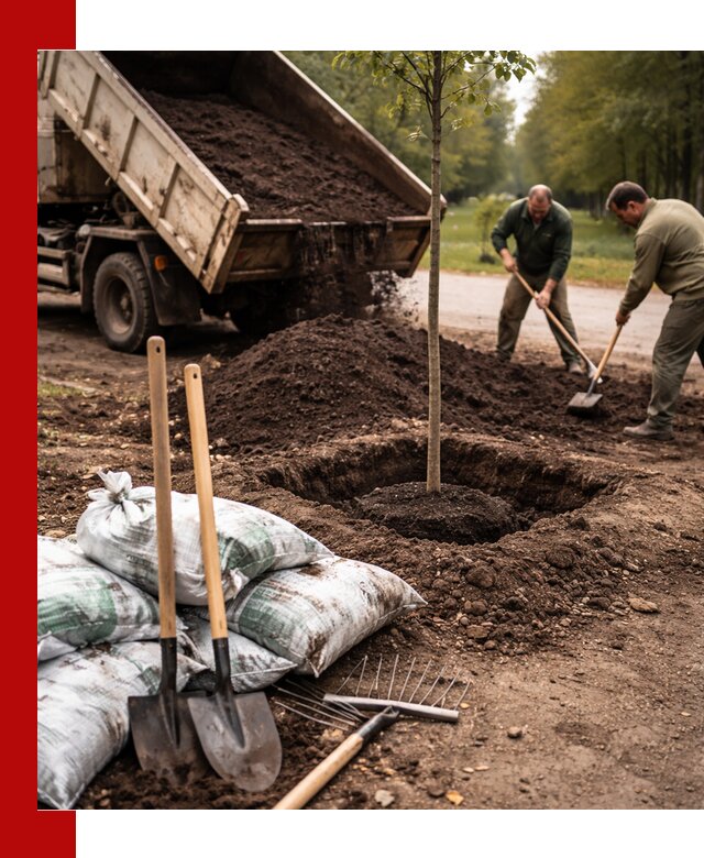 Грунт для посадки деревьев в Армавире — доставка и подготовка почвы