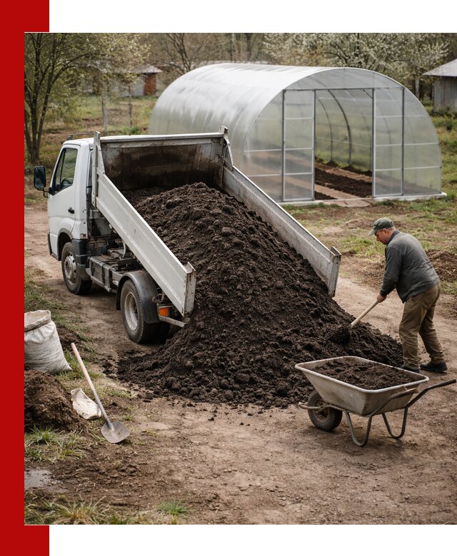 Чернозем для теплицы с доставкой в Армавире