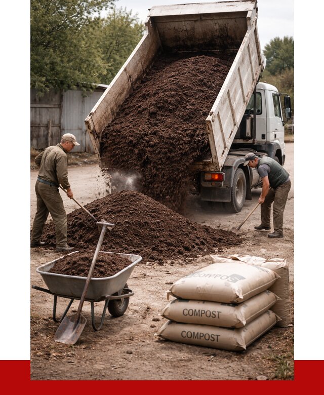Купить компост в Армавире от 4255 р. за куб с доставкой | ПРОНЕРУДРмв