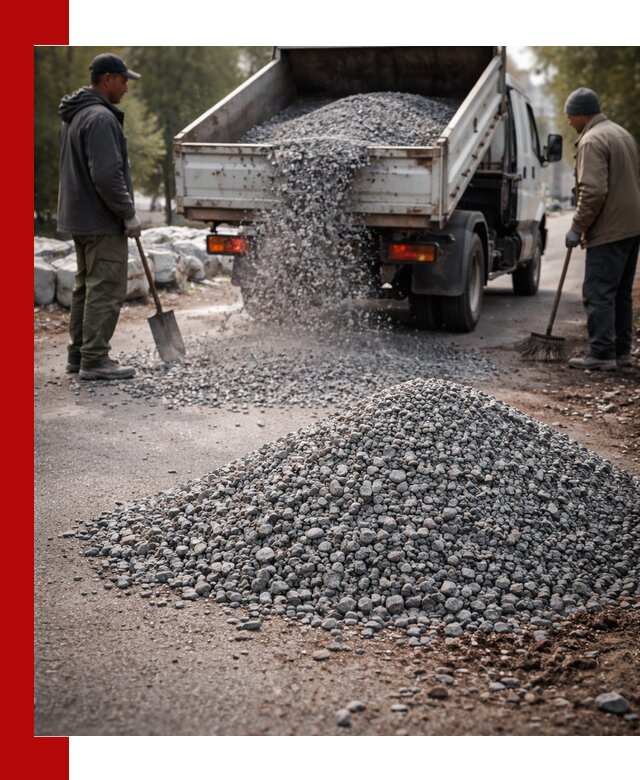 Гранитная крошка для посыпки дорог и тротуаров в Армавире