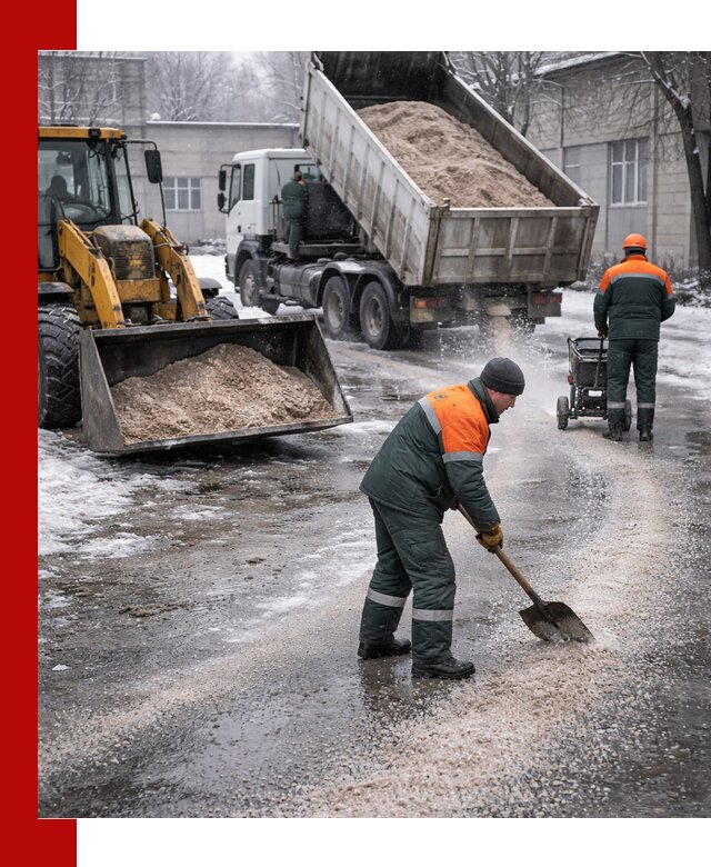 Реагент против гололеда с доставкой и нанесением в Армавире
