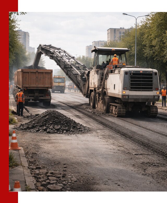 Фрезерованный асфальт в Армавире — удаление и вывоз старого покрытия