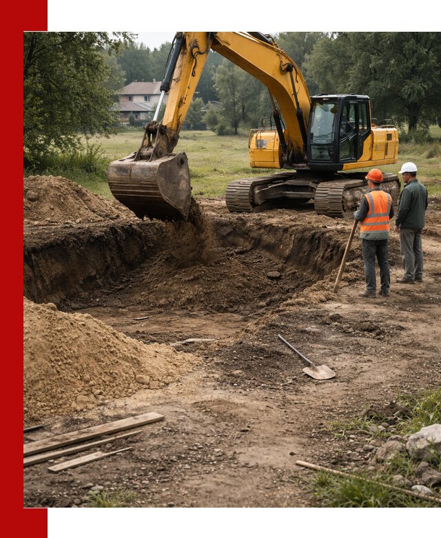 Рытье котлована под фундамент в Армавире (быстро и недорого)