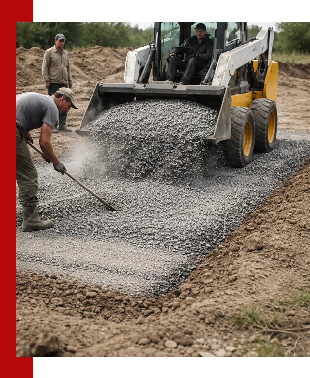 Устройство щебеночной подушки в Армавире для дорог и фундаментов